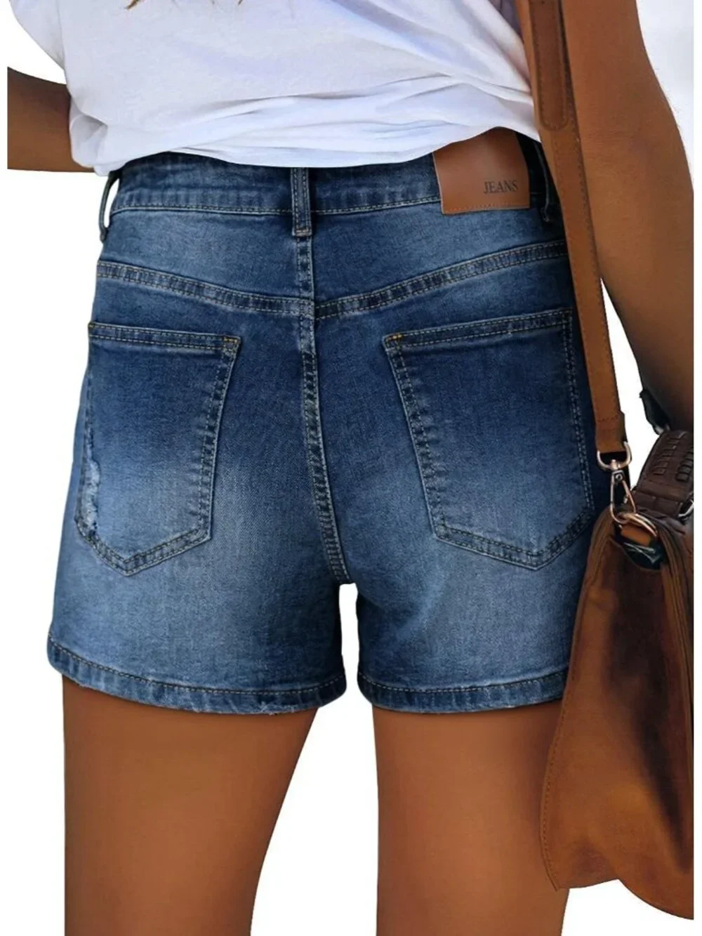 Women's navy Summer Comfortable Stretchy Denim Casual Hot Short Jort Jean